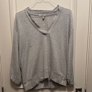 Rag & Bone Light Gray V-Neck Sweatshirt